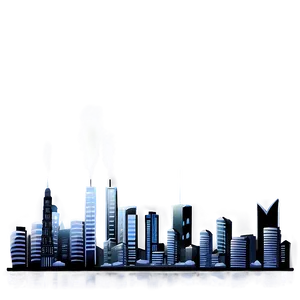 Foggy City Skyline PNG 06202024