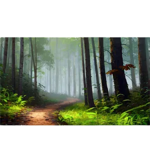 Foggy Forest Path Png Tjf PNG image