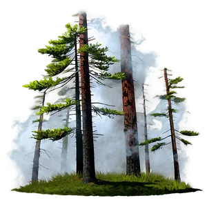Foggy Forest Smoke PNG 49