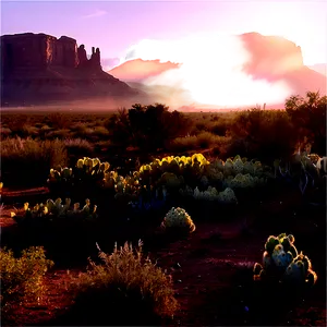 Foggy Mesa Morning PNG Nng76 PNG