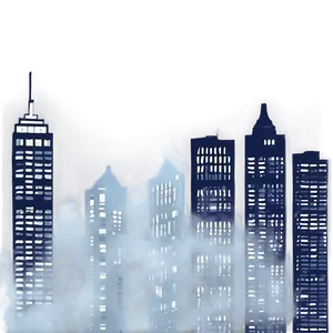 Foggy Night City Png Qce PNG image