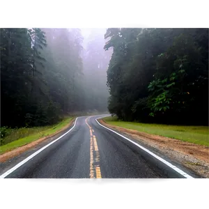 Foggy Road Png 05042024 PNG image