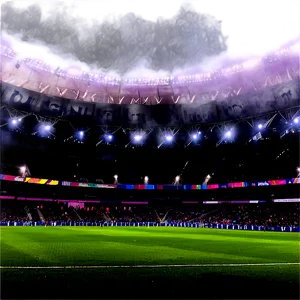 Foggy Soccer Stadium Atmosphere PNG 94