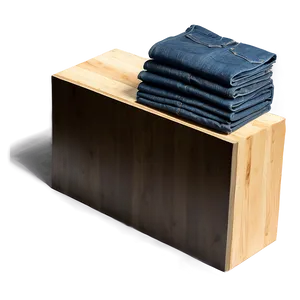 Folded Jeans On Shelf Png 06272024 PNG image