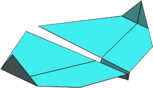 Folded Paper Airplane Graphic PNG