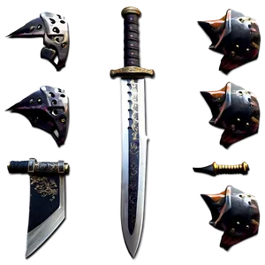 Folded Steel Katana PNG 05252024 PNG