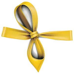 Folded Yellow Ribbon PNG 06262024