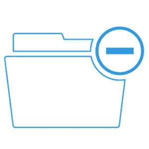 Folder Search Icon Blue