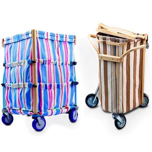 Folding Laundry Basket On Wheels PNG Kqf