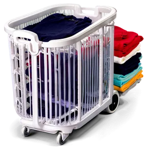 Folding Laundry Basket On Wheels PNG Xvj30 PNG