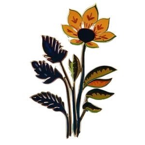 Folk Indie Flower Artwork PNG 98 PNG