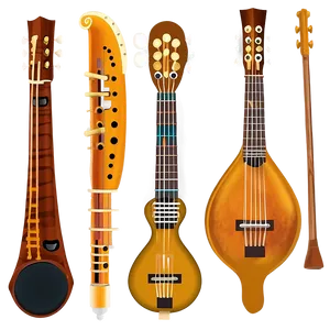 Folk Music Instruments PNG Hha PNG