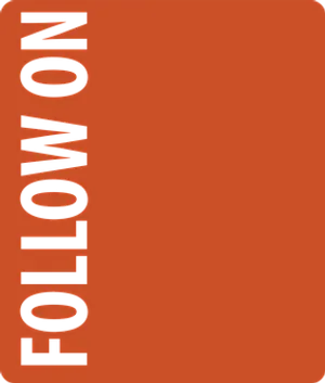 Follow On Orange Background