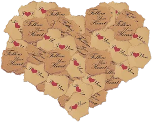 Follow Your Heart Paper Notes PNG image
