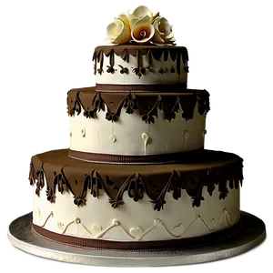 Fondant Wedding Cake PNG Vei