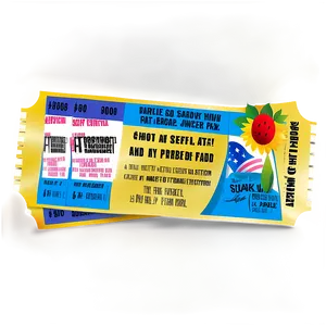Food Festival Raffle Ticket PNG 20 PNG
