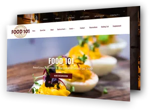 Food101 Restaurant Website Design PNG image