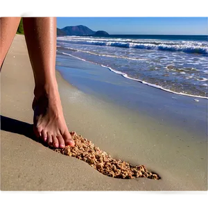 Foot On Sandy Beach Png Msd PNG image