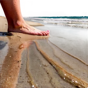 Foot On Sandy Beach Png Sus64 PNG image