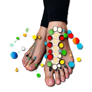 Foot With Reflexology Points Png Dmj PNG image