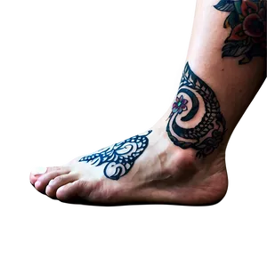 Foot With Tattoo Design Png Hlp PNG image