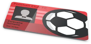 Football Club Membership Card Design PNG image