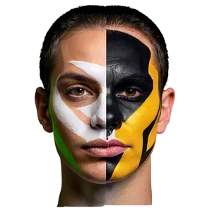 Football Fan Face Paint Png 06242024 PNG image