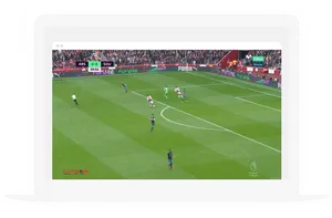 Football Match Action Tablet Display PNG image