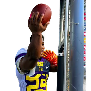 Football_ Player_ Catching_ Practice PNG