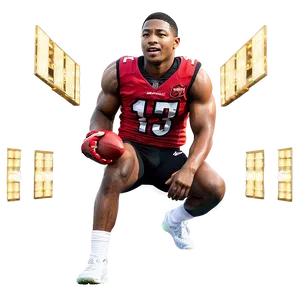 Football Player Josh Jacobs Dynamic Pose PNG