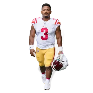 Football Player Josh Jacobs Number3 PNG