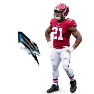 Football Player Number21 Pose PNG