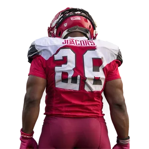 Football Player Number28 Back View PNG