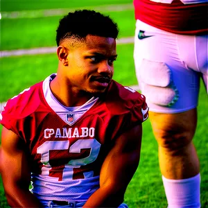 Football Player Portrait Number22 PNG