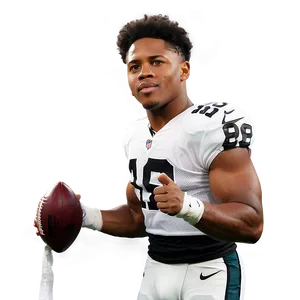 Football Player Posing With Ball PNG