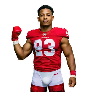 Football Player Power Pose PNG
