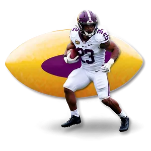 Football Player Surfing Giant Football PNG