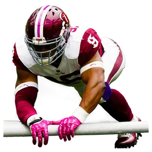 Football Player Three Point Stance PNG