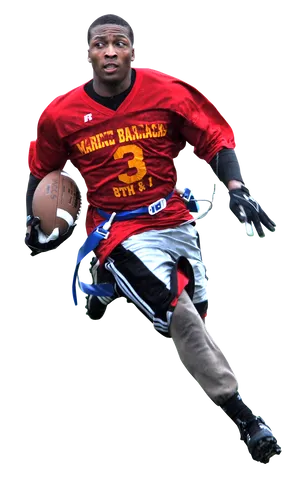 Football Playerin Action PNG image