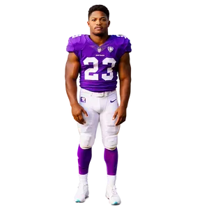 Football Playerin Purple Uniform Number23 PNG