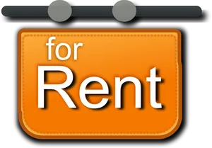 For Rent Signboard Graphic PNG image