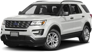 Ford Explorer S U V White Side View PNG image