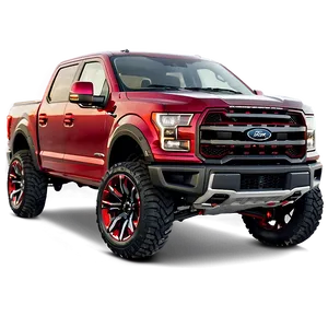 Ford F150 Magma Red PNG 06212024