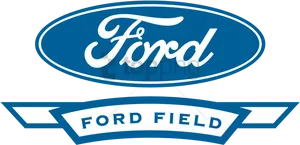 Ford Logoand Ford Field Signage PNG image