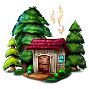 Forest Animal House Cartoon Png 41 PNG image