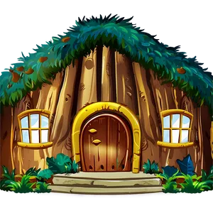 Forest Animal House Cartoon Png 43 PNG image