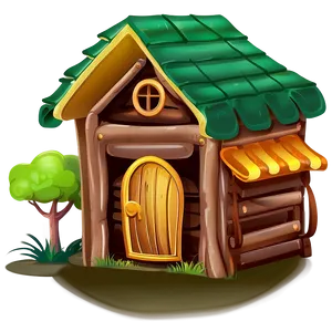 Forest Animal House Cartoon Png 88 PNG image