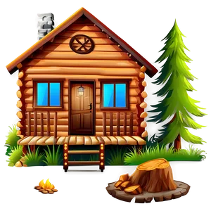 Forest Cabin Clipart PNG 59