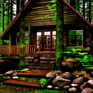 Forest Cabin Retreat Png 59 PNG image