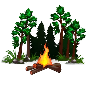 Forest Campfire Night Png Dhj PNG image